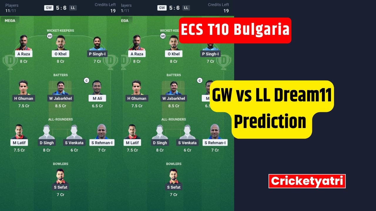GW vs LL Dream11