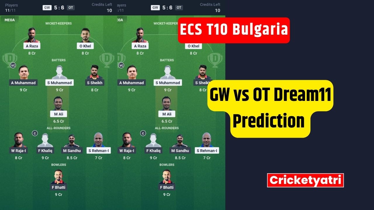 GW vs OT Dream11