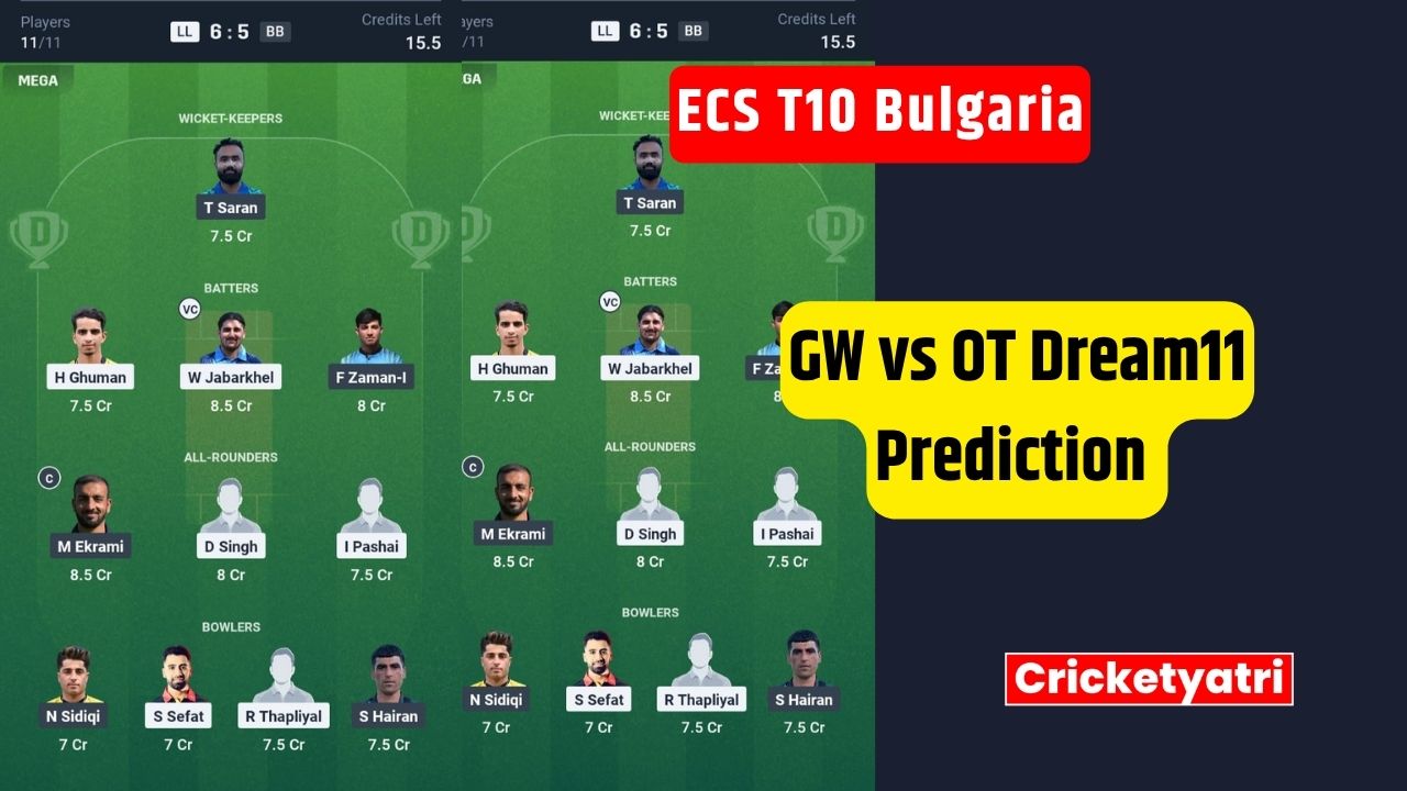 GW vs OT Dream11