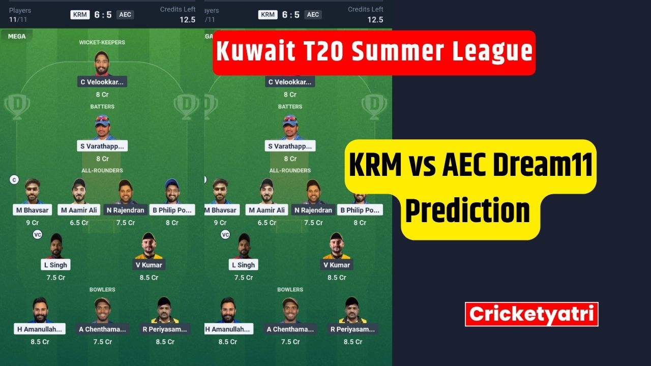 KRM vs AEC Dream11