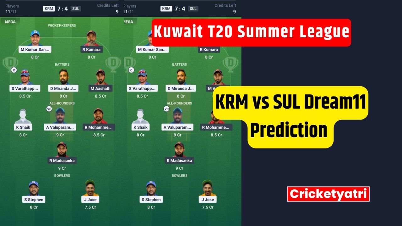 KRM vs SUL Dream11