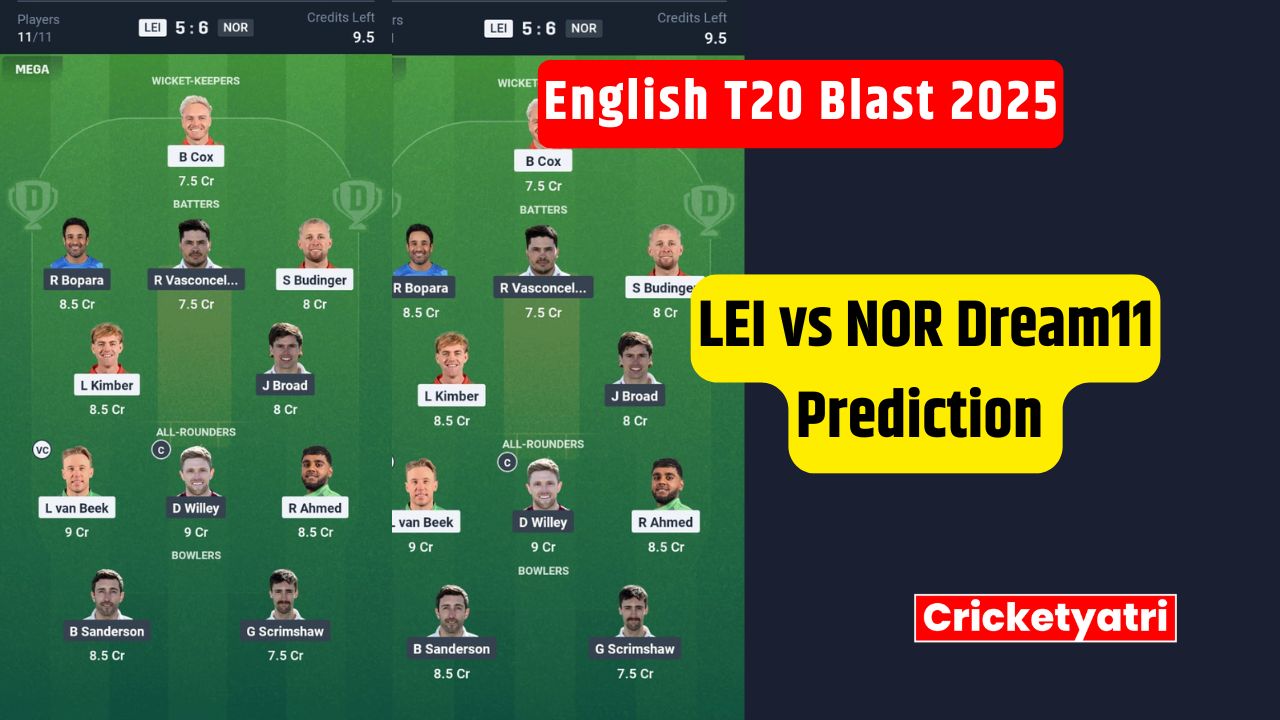 LEI vs NOR Dream11