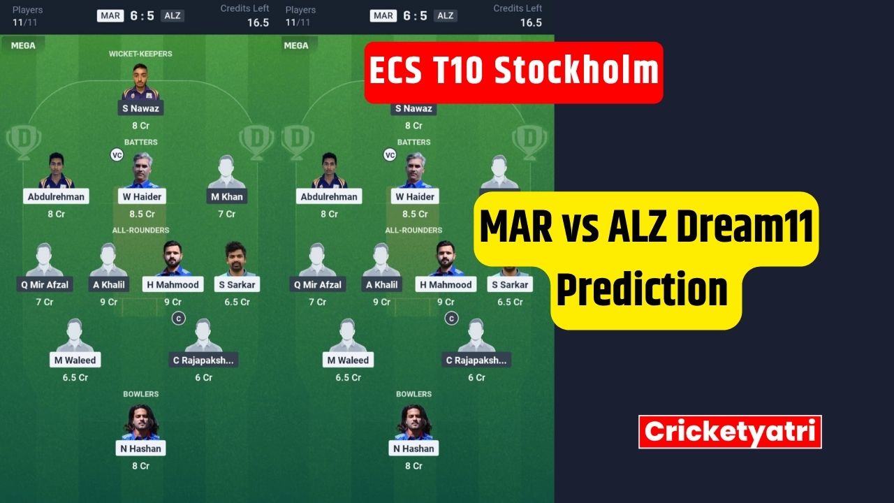 MAR vs ALZ Dream11