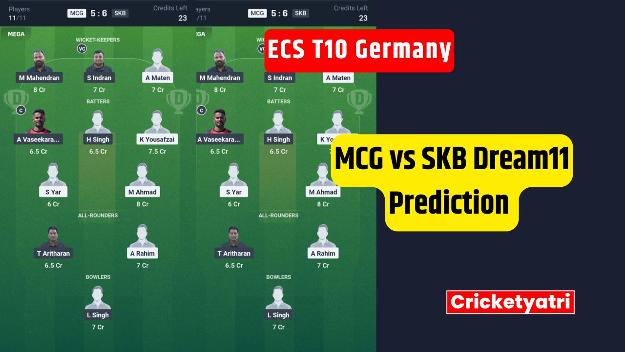 MCG vs SKB Dream11