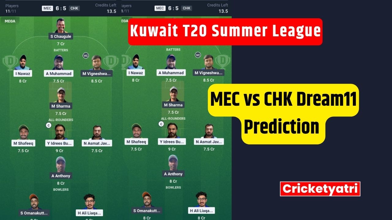 MEC vs CHK Dream11