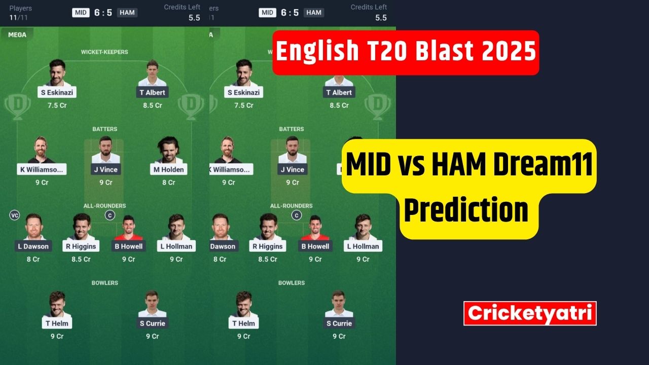 MID vs HAM Dream11
