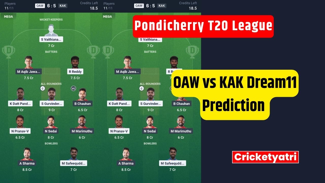 OAW vs KAK Dream11
