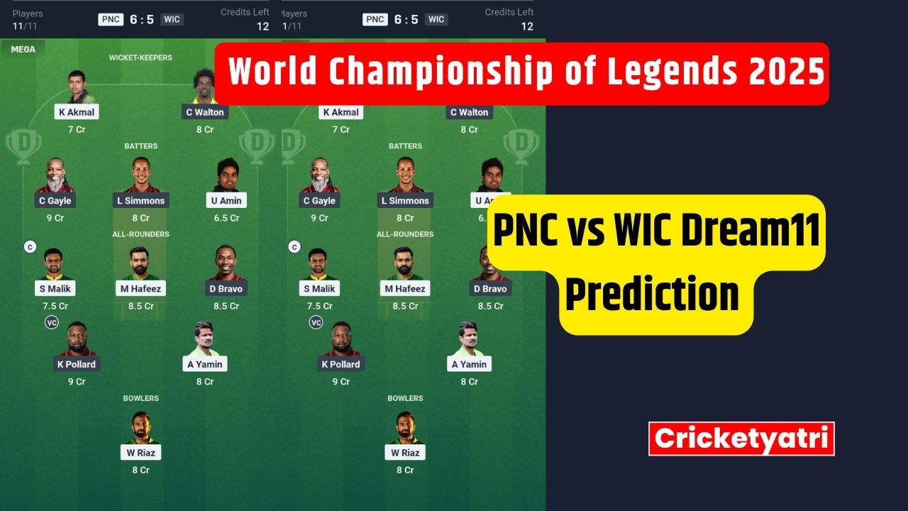 PNC vs WIC Dream11