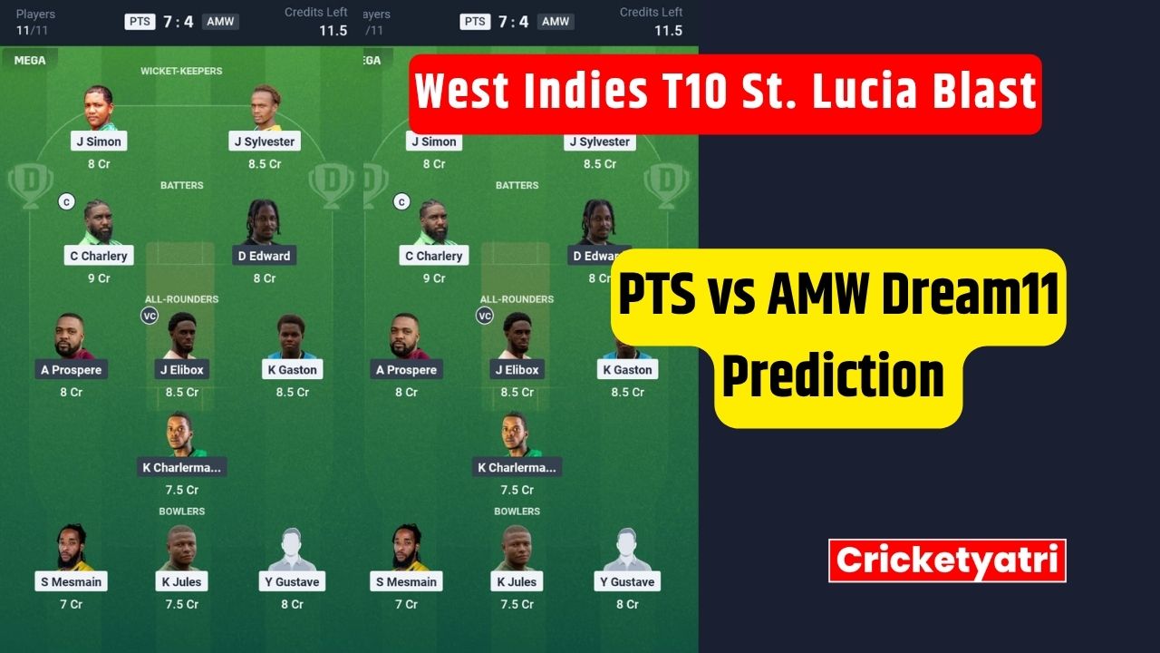 PTS vs AMW Dream11