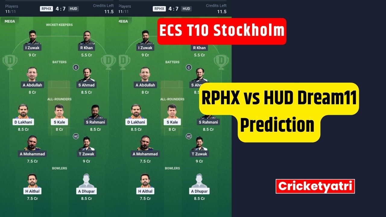 RPHX vs HUD Dream11