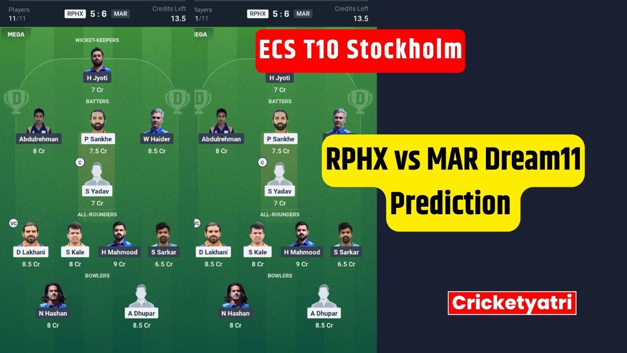 RPHX vs MAR Dream11