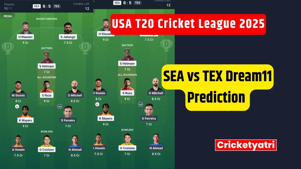 SEA vs TEX Dream11