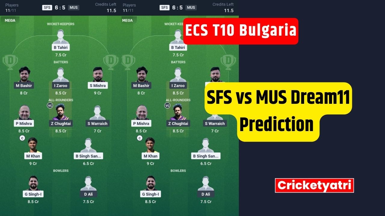 SFS vs MUS Dream11