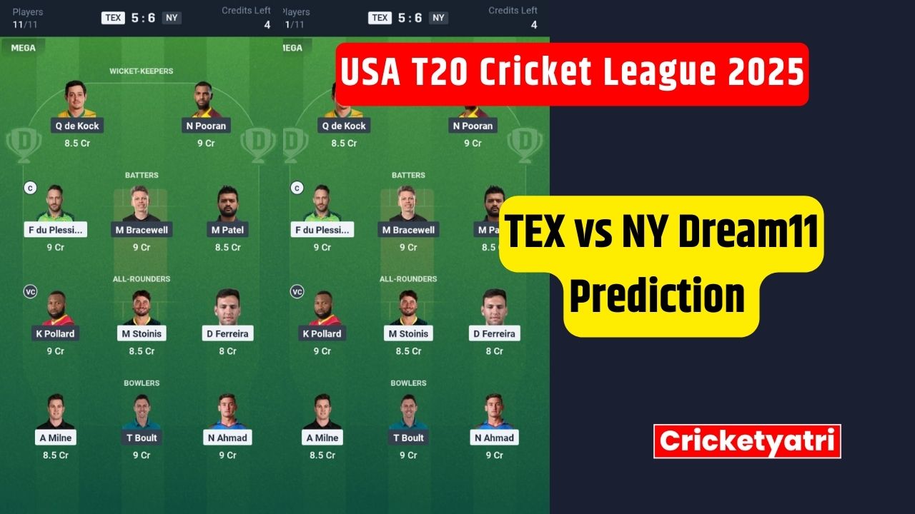 TEX vs NY Dream11