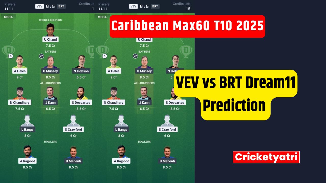 VEV vs BRT Dream11
