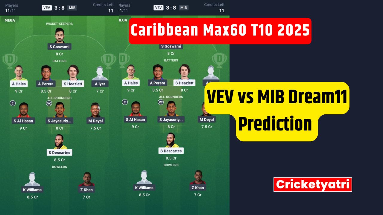 VEV vs MIB Dream11
