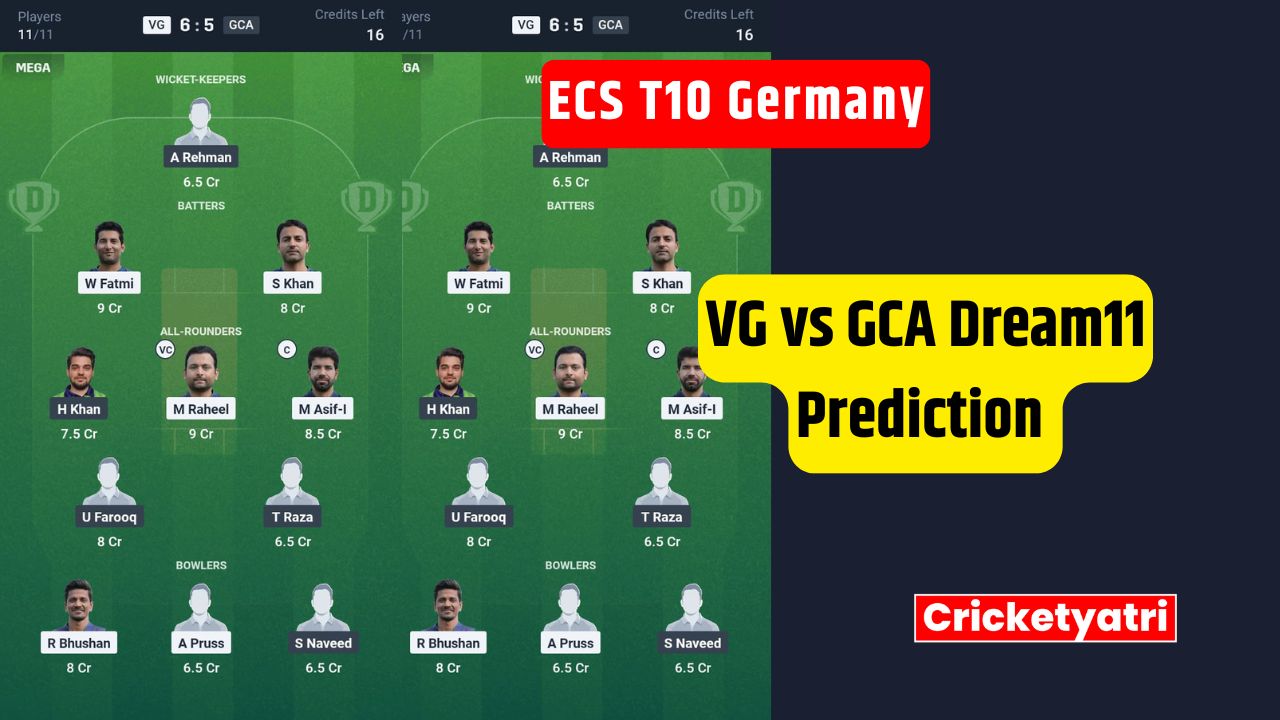 VG vs GCA Dream11