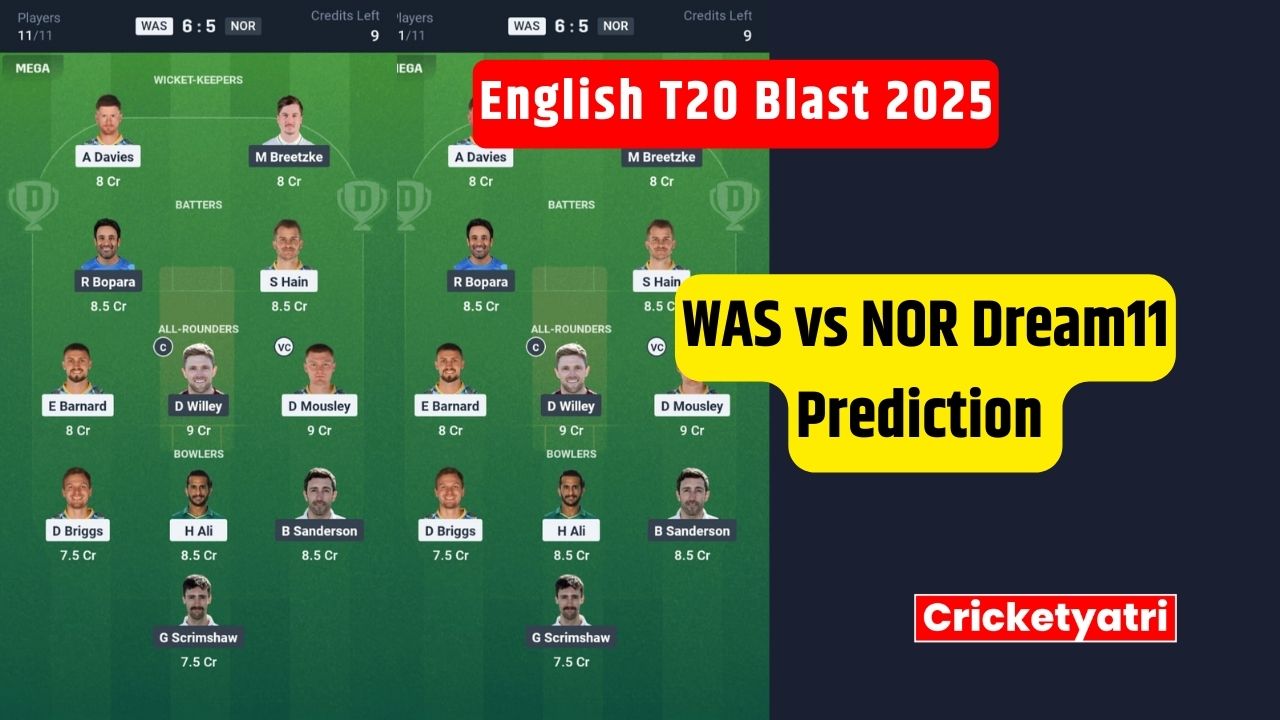 WAS vs NOR Dream11