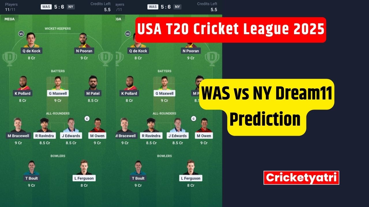 WAS vs NY Dream11