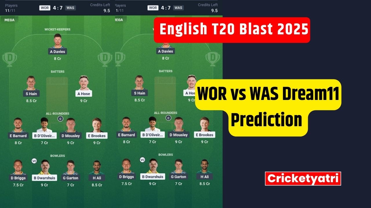 WOR vs WAS Dream11