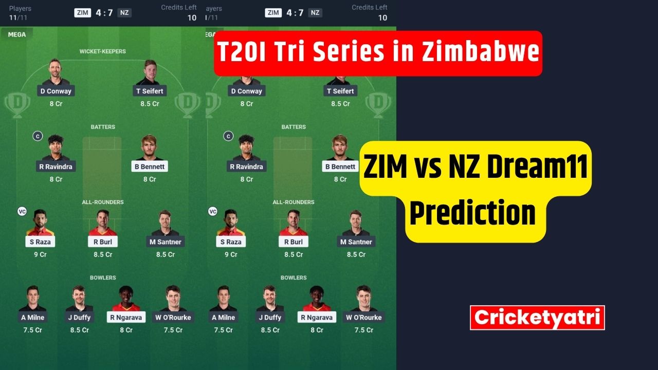 ZIM vs NZ Dream11