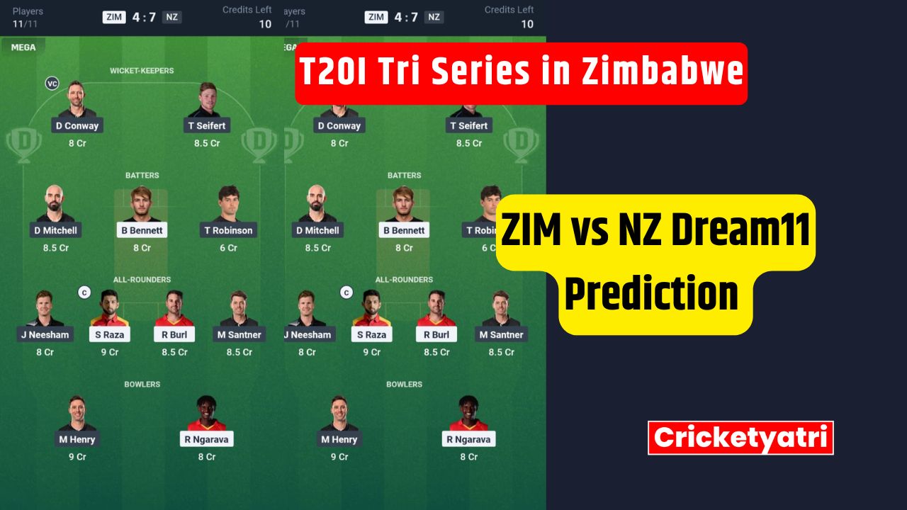 ZIM vs NZ Dream11