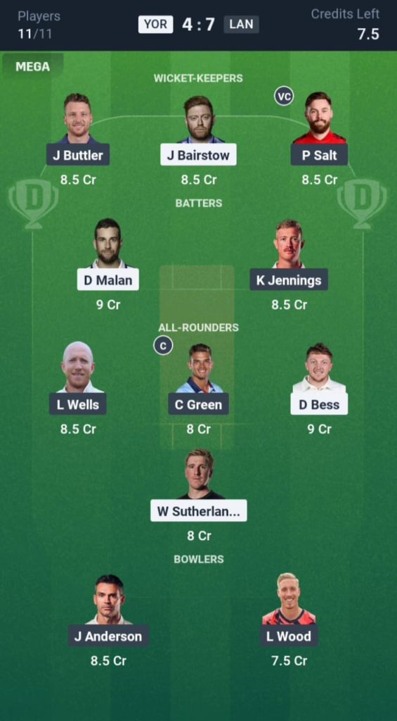 YOR vs LAN Dream11