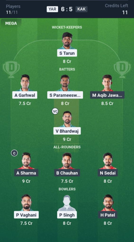 YAR vs KAK Dream11