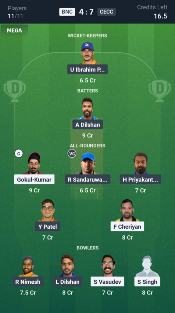 BAN vs CECC Dream11