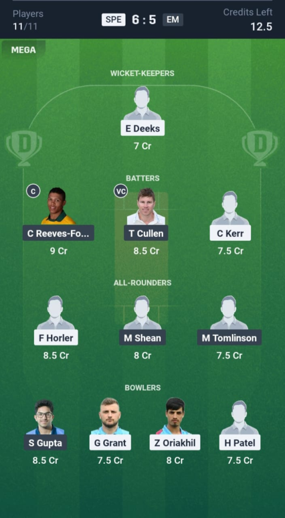 SPE vs EM Dream11