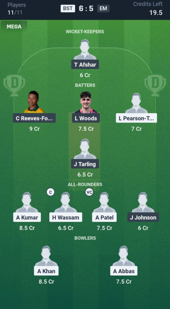 BST vs EM Dream11