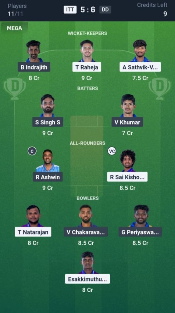 ITT vs DD Dream11