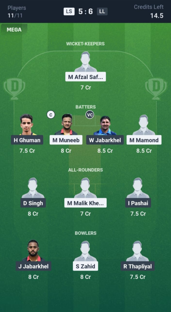 LS vs LL Dream11