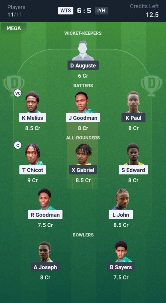 WTS vs IYH Dream11