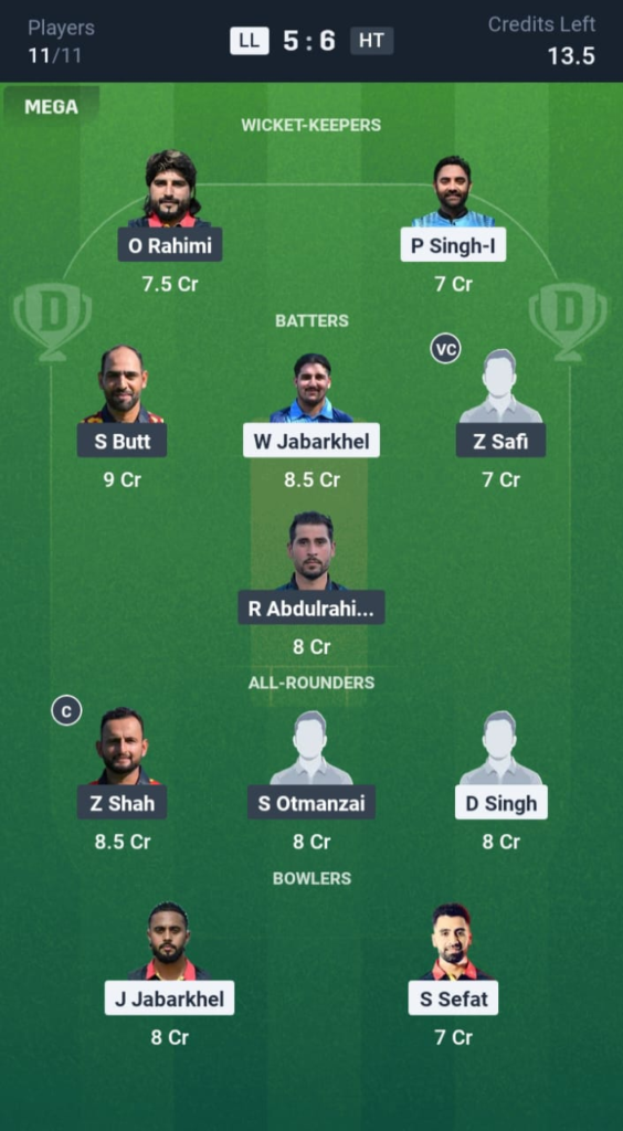LL vs HT Dream11
