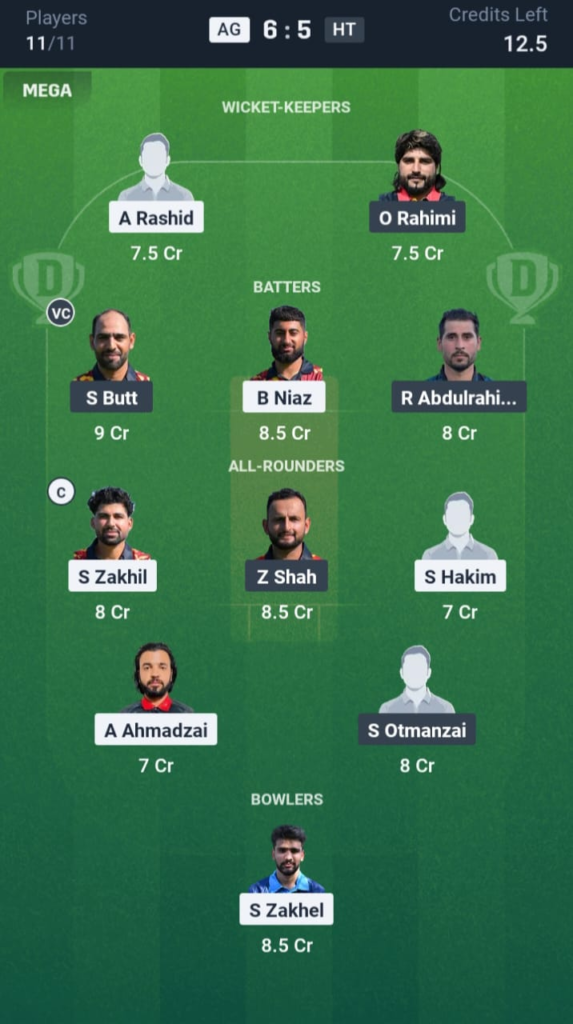 AG vs HT Dream11