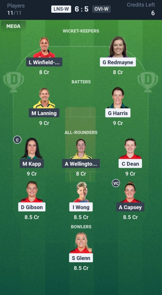 LNS-W vs OVI-W Dream11