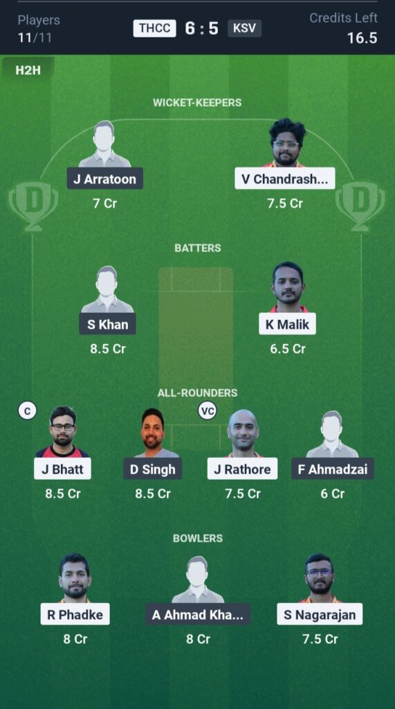 KHTC vs MSC Dream11