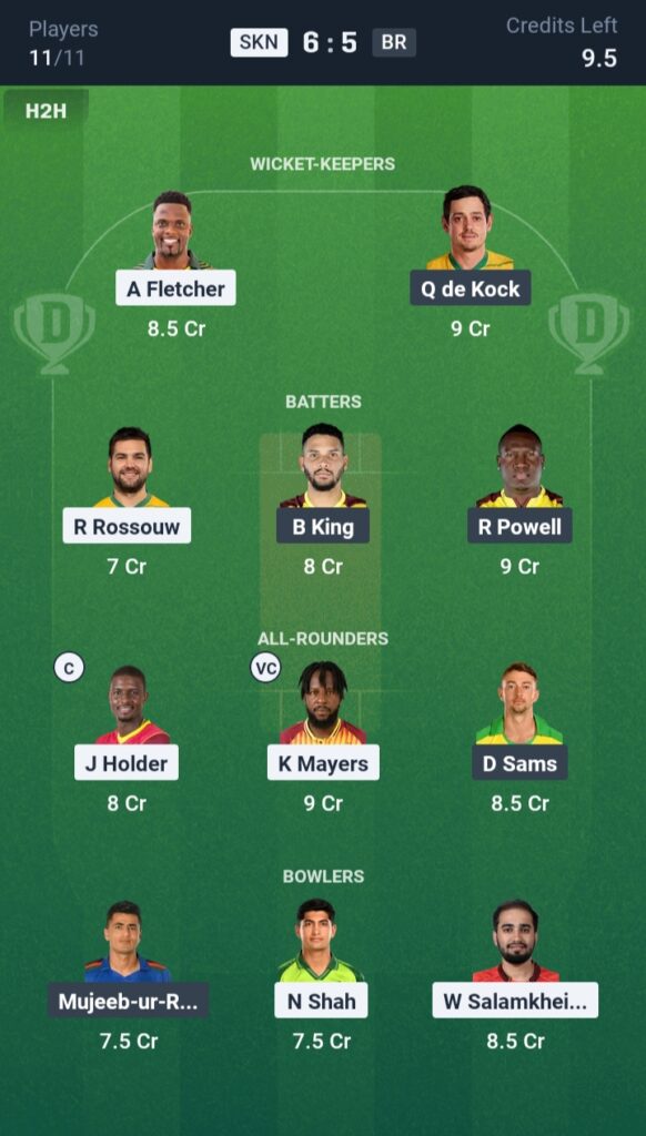 SKN vs BR Dream11