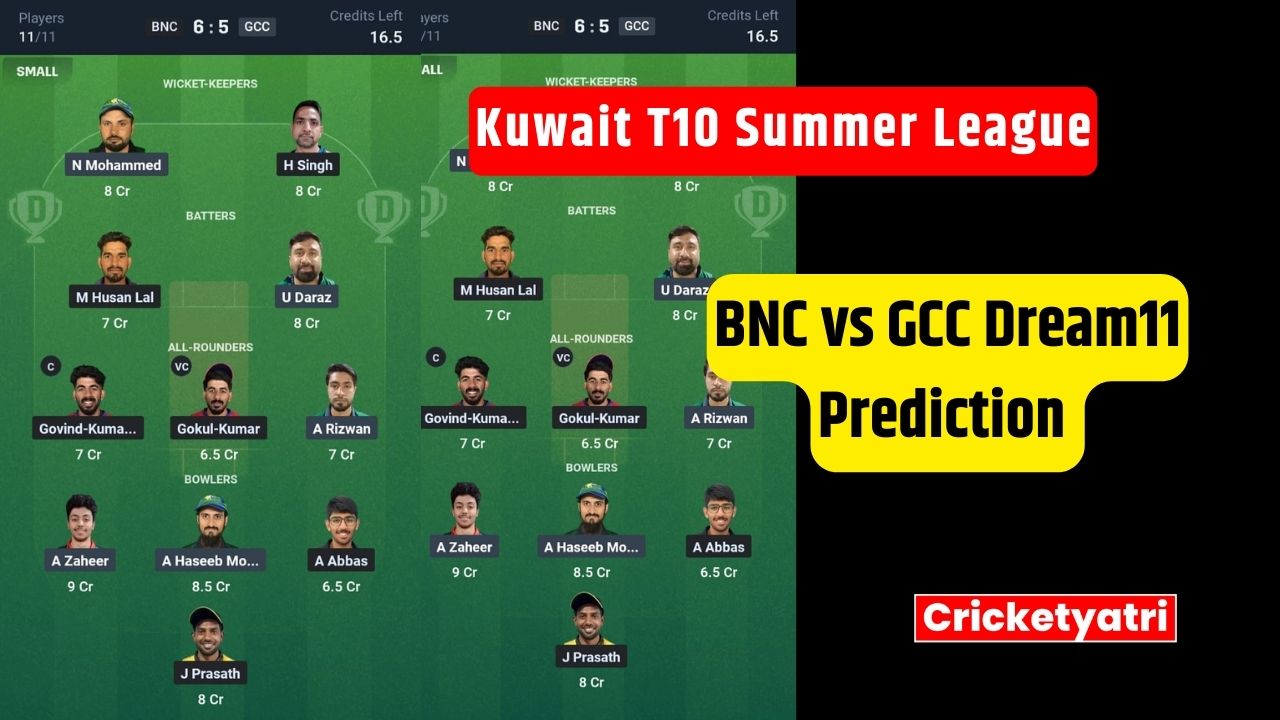 BNC vs GCC Dream11