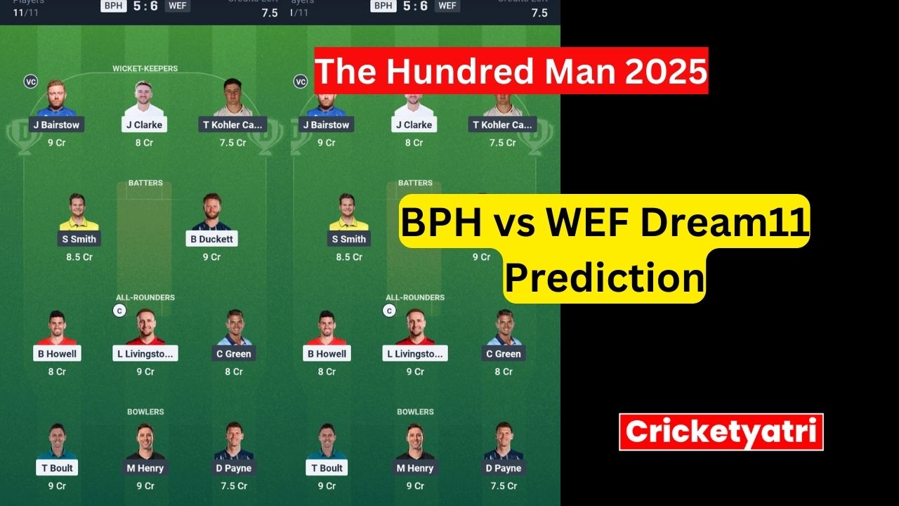 BPH vs WEF Dream11
