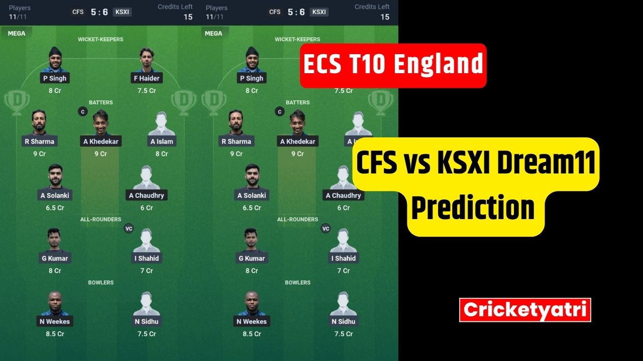 CFS vs KSXI Dream11