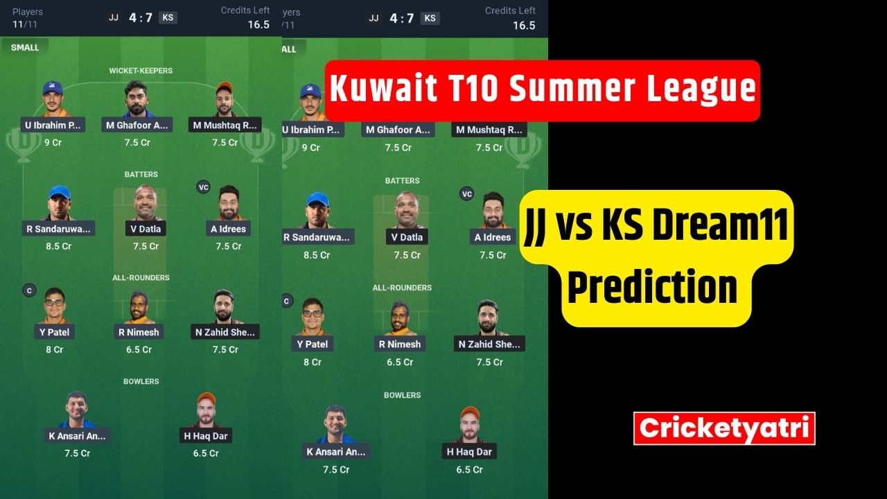 JJ vs KS Dream11