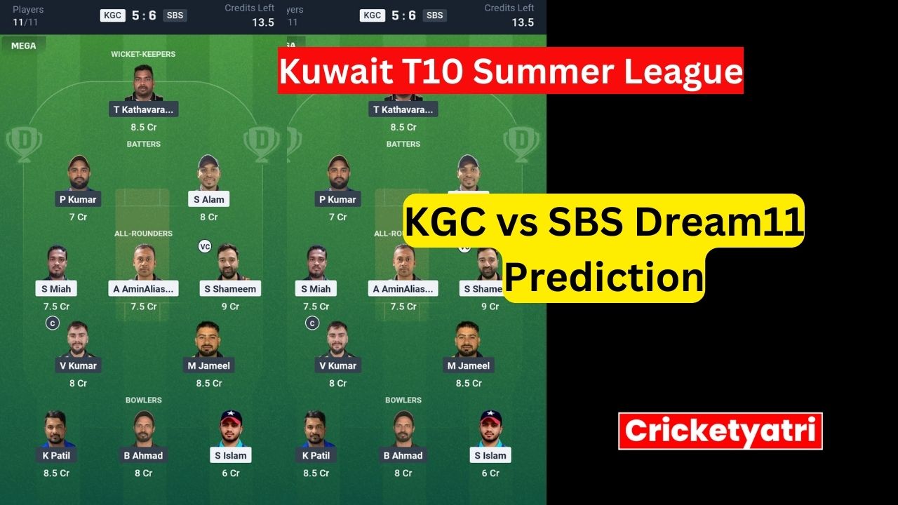KGC vs SBS Dream11