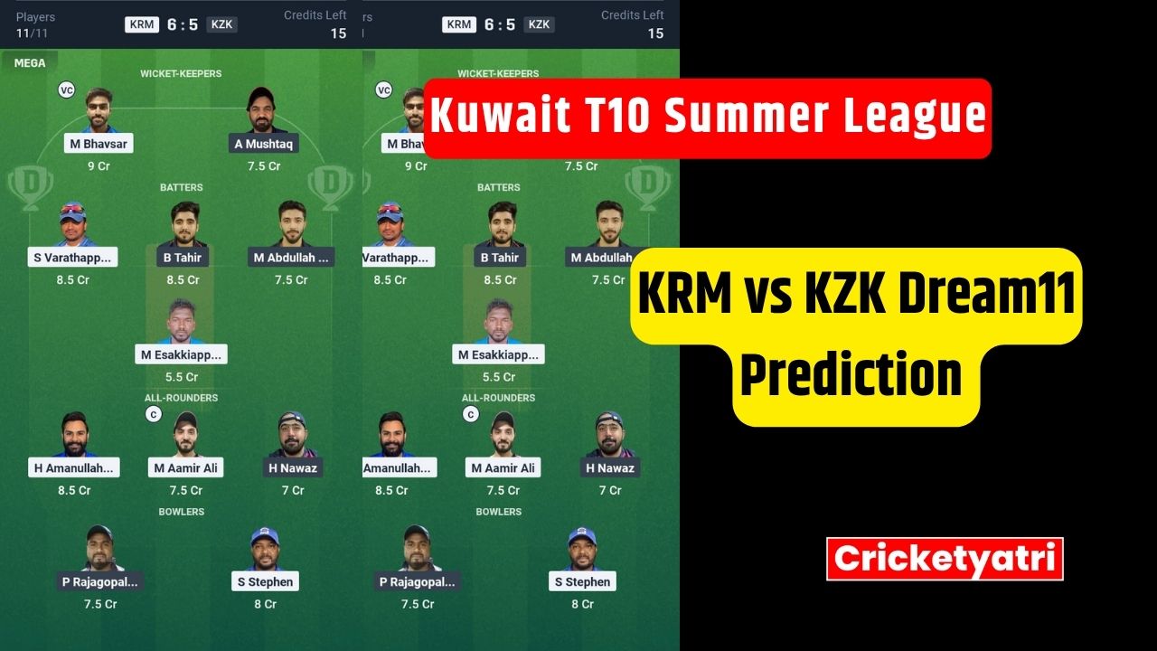 KRM vs KZK Dream11