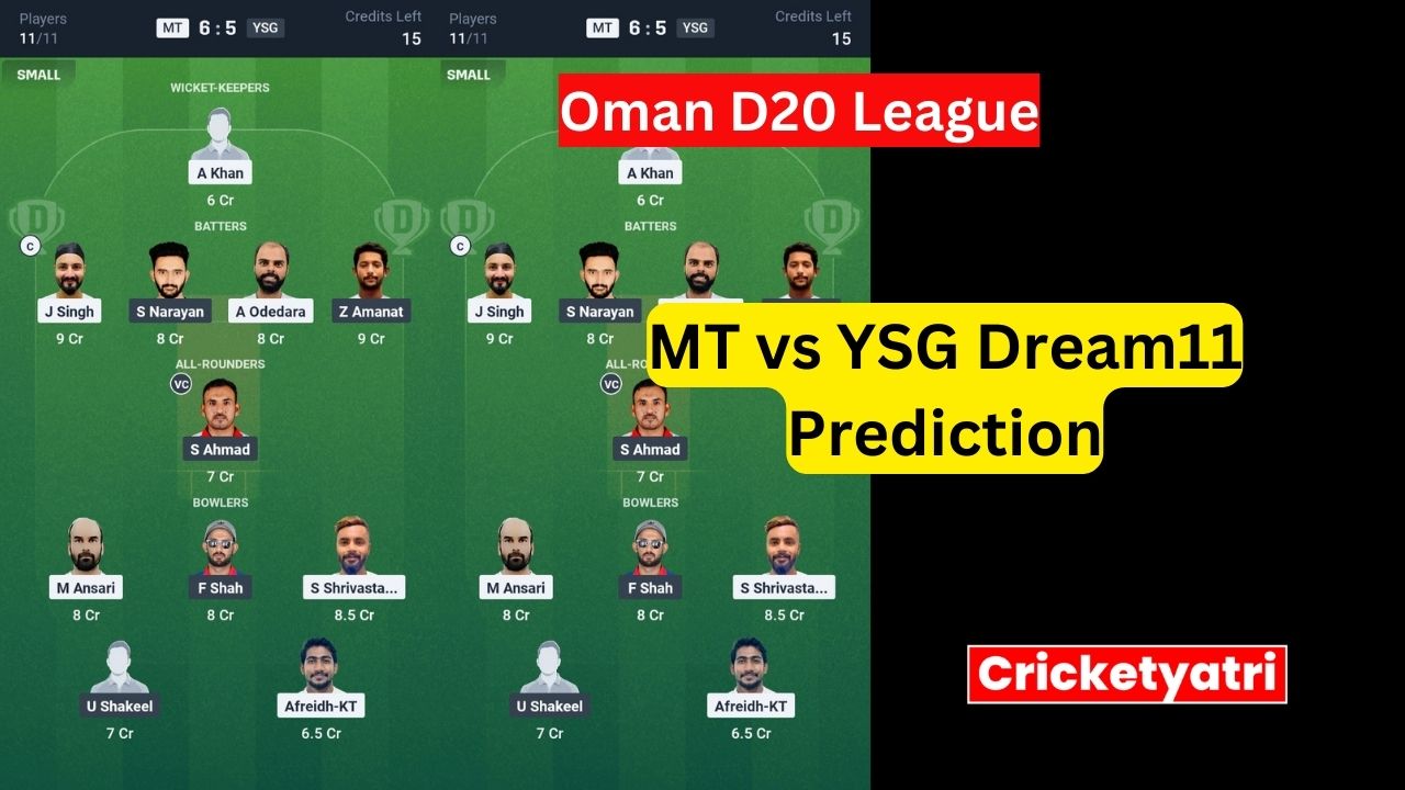 MT vs YSG Dream11