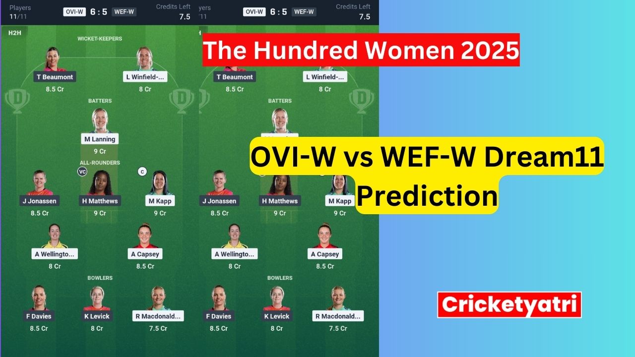 OVI-W vs WEF-W Dream11