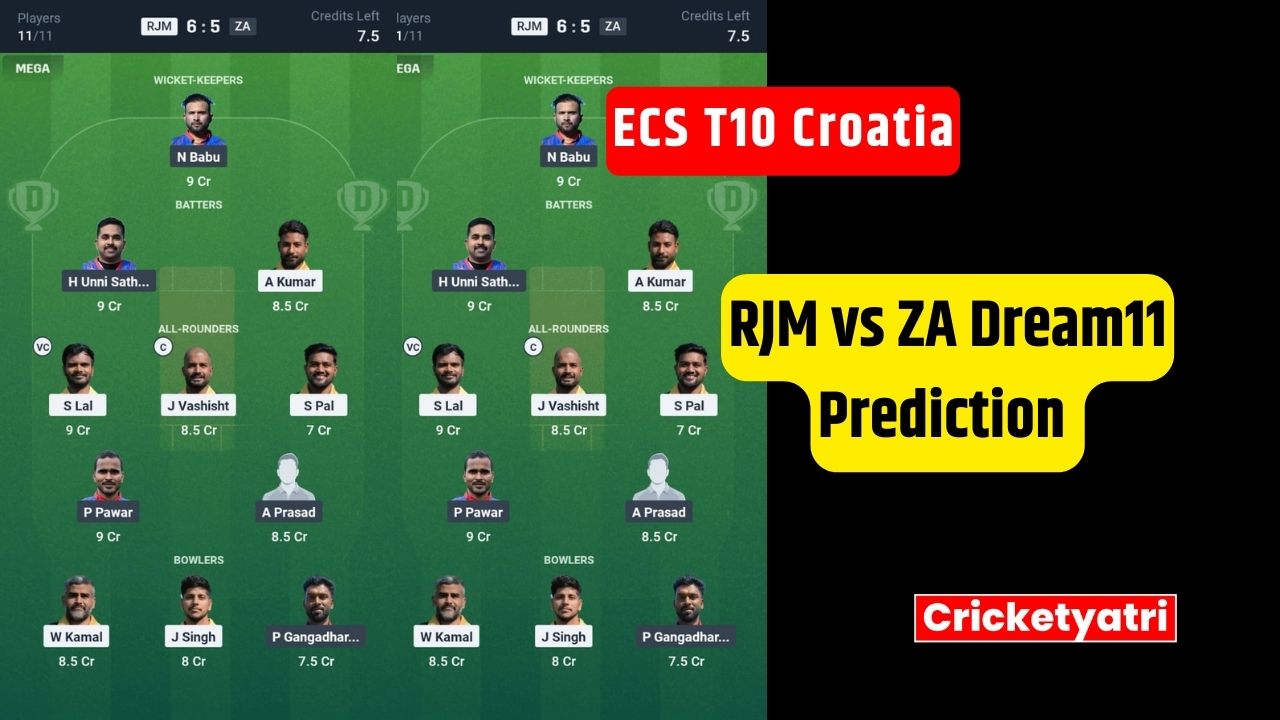 RJM vs ZA Dream11