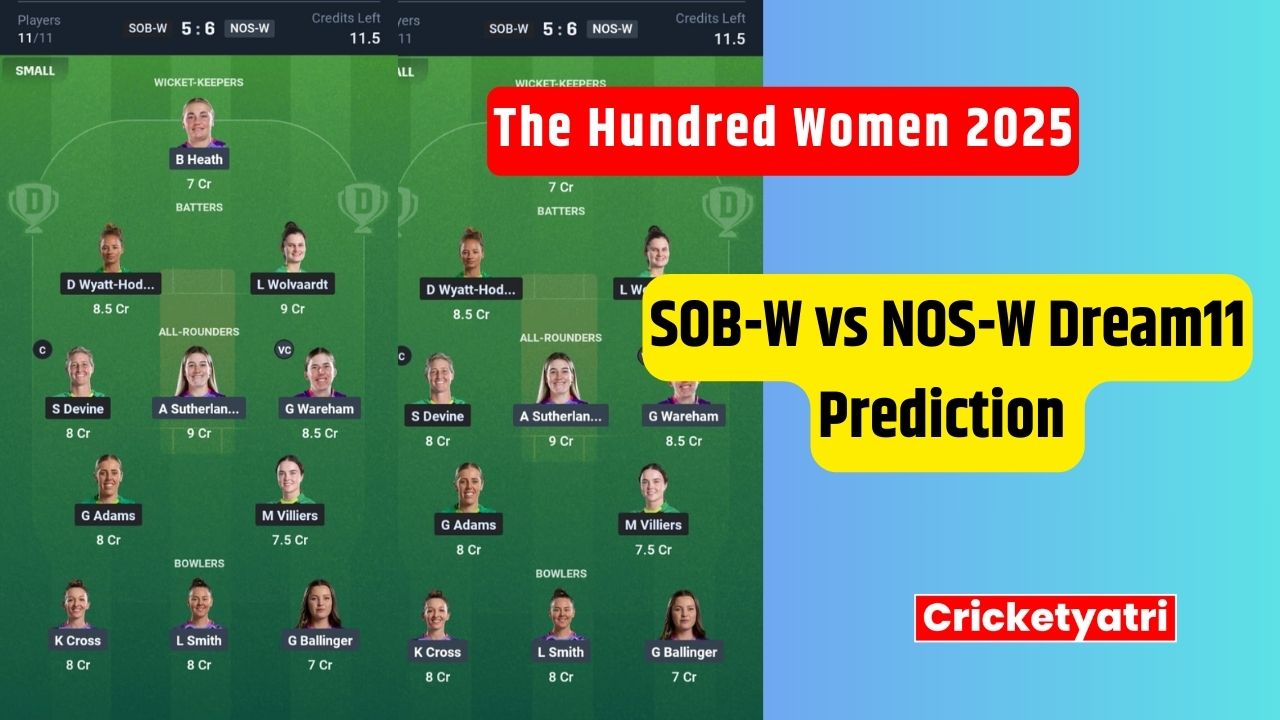 SOB-W vs NOS-W Dream11