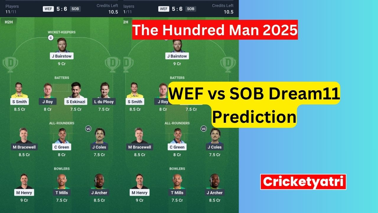 WEF vs SOB Dream11